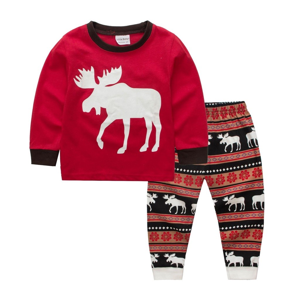 Reliable Versatile New Christmas Kids Boys Girls Fall Winter Lycra Pajamas Homewear Suits Local Premium - Image 5