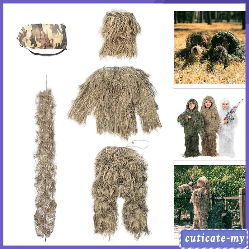 Have Essential Children Ghillie Suit Disguise Combat Wargame Photography Forest Quality - Image 2