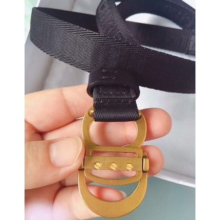 Must Durable Customer Real Shot ️ Gift belt Automatic pure copper letter buckle canvas women's dress Versatile Quality - Image 5
