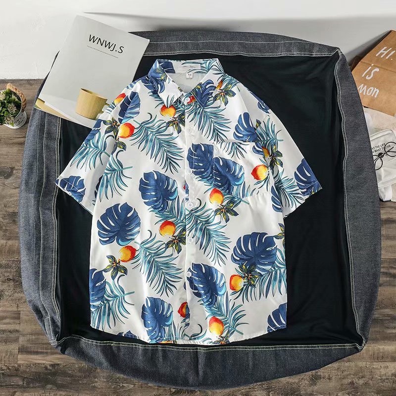 Purpose Essential M-3XL Floral short sleeve men Hawaii Shirt Men's Korean Loose Summer Retro Trend Large Versatile Multi - Image 3