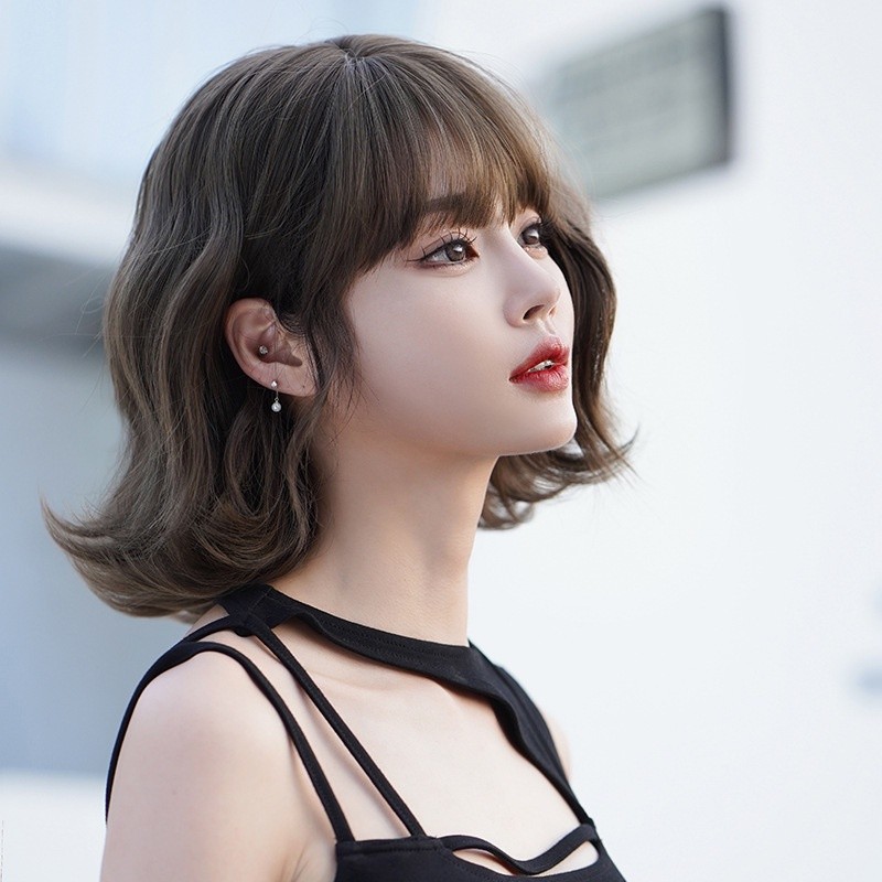 Versatile Multi Wig Female Short Hair Fluffy Natural Wavy Curly Full Headgear Cover Age-Reducing Trimming Wholesale Must - Image 4