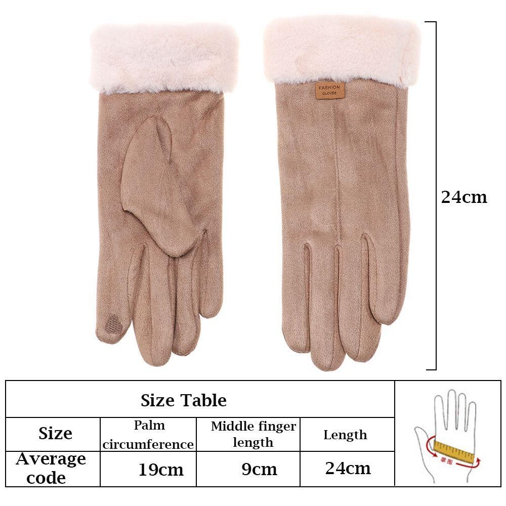 Premium Essential OKDSHOP Women Gloves New Fashion Outdoor Sport Autumn Winter Furry Warm Mitts Have - Image 5