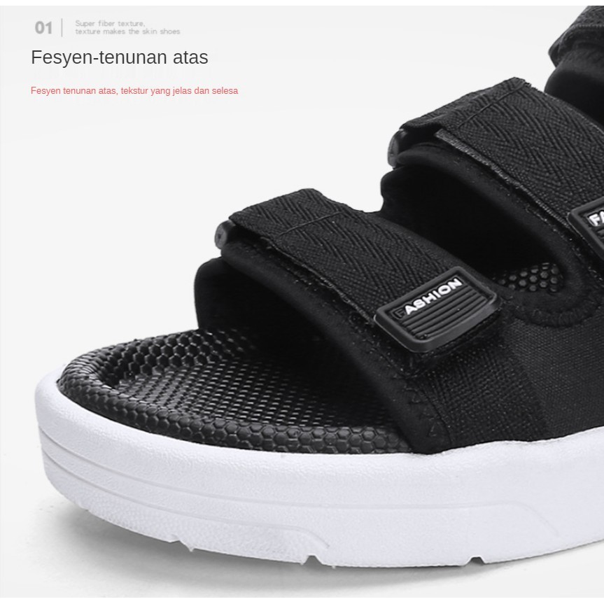 Non-Slip Lightweight Men/Woman Sandals-Black/White/Gray（39-45 Size）Lelaki Wanita