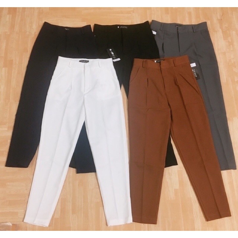 Women's Trousers _ Office bagyy High Waistband Pants _ m689