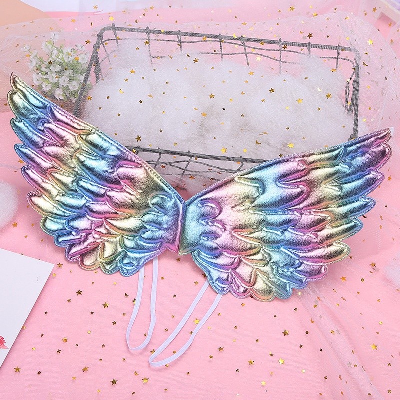 Durable Have Unicorn Costume Rainbow Wings Kids Girl Halloween Cosplay Wing Accessories Premium - Image 5