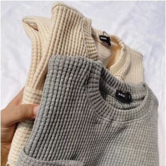 Versatile Essential Rib WAFER T-SHIRT / KNITWEAR Thick Long Sleeve Women W - Image 2