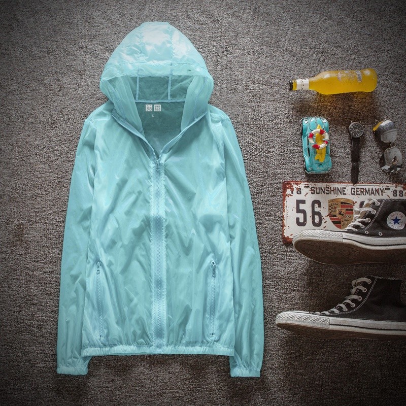 Ready Stock Uniqlo Women's Sunscreen Hoodie High Quality Waterproof Breathable Quick Drying Outdoor Running Jacket Women