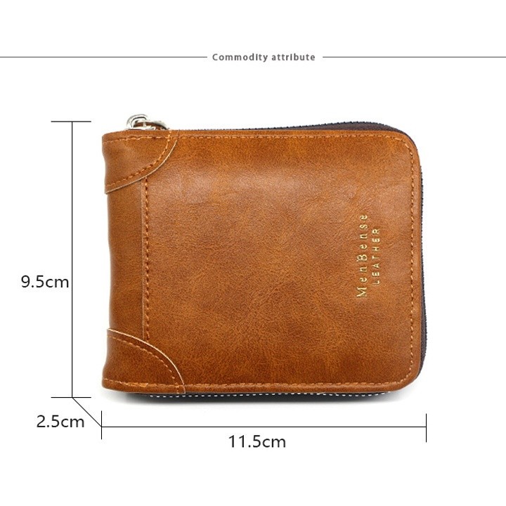 Trendy Travel 23 New Wallet Multi-Card Men's Zipper Coin Purse Dompet Lelaki Pendek Zip Beg Duit Syiling Chic - Image 3