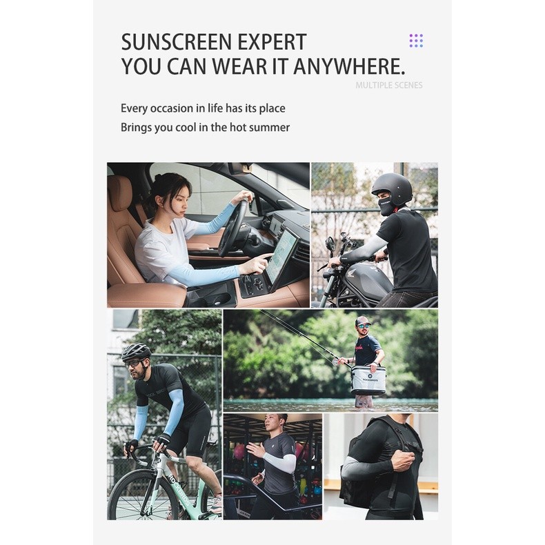 Premium Versatile ROCKBROS Arm Sleeves Gradient Anti-UV Comfortable Ice Silk Breathable Quick Drying Cycling Fishing ... - Image 3