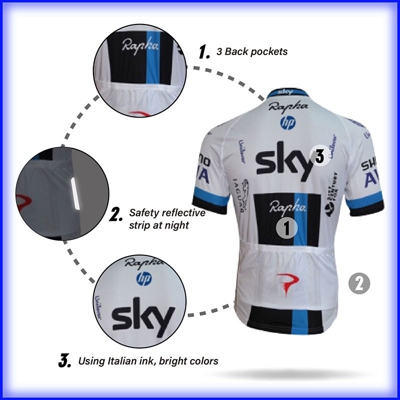 Purpose Quality 【In stock】SKY New cycling jersey set road bike summer quick dry bicycle clothes men team short sl... - Image 2