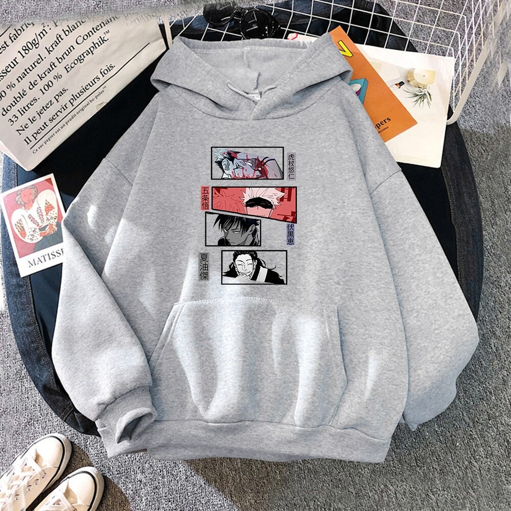 Have Durable Jujutsu Kaisen Hoodie Spring Autumn Casual Kawaii Hoody Women Anime Harajuku Cartoons Streetwear Manga H... - Image 3