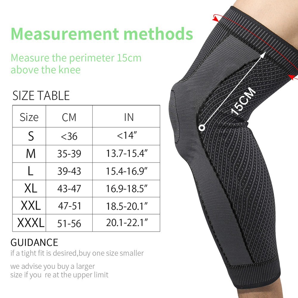 Essential Durable Nylon 3D knitted Knee Pads Sports Leg Compression Sleeve Lateral Support Patella Protector Silicone... - Image 2