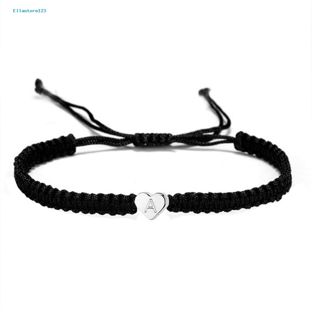 Versatile Must Ellastore123 Couple Bracelet Unisex Initial 26 Letters Jewelry Heart Shape Durable - Image 3