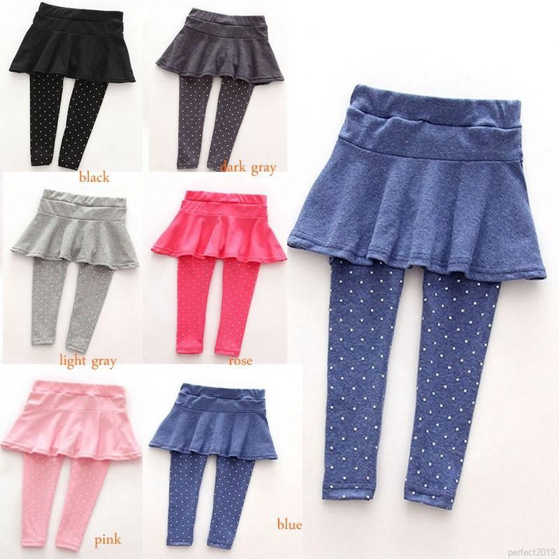 Have Multi perfect Kid Girl Cute Legging Polka Dots Skirt Pants Stretch Trousers Purpose