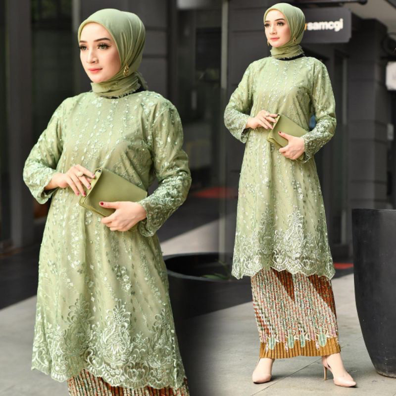 [Raya 2024] Tunic Kebaya kurung jumbo SIZE XXXL modern Kebaya Fashionable Elegant Beautiful Kebaya Invitation Fiance Gra