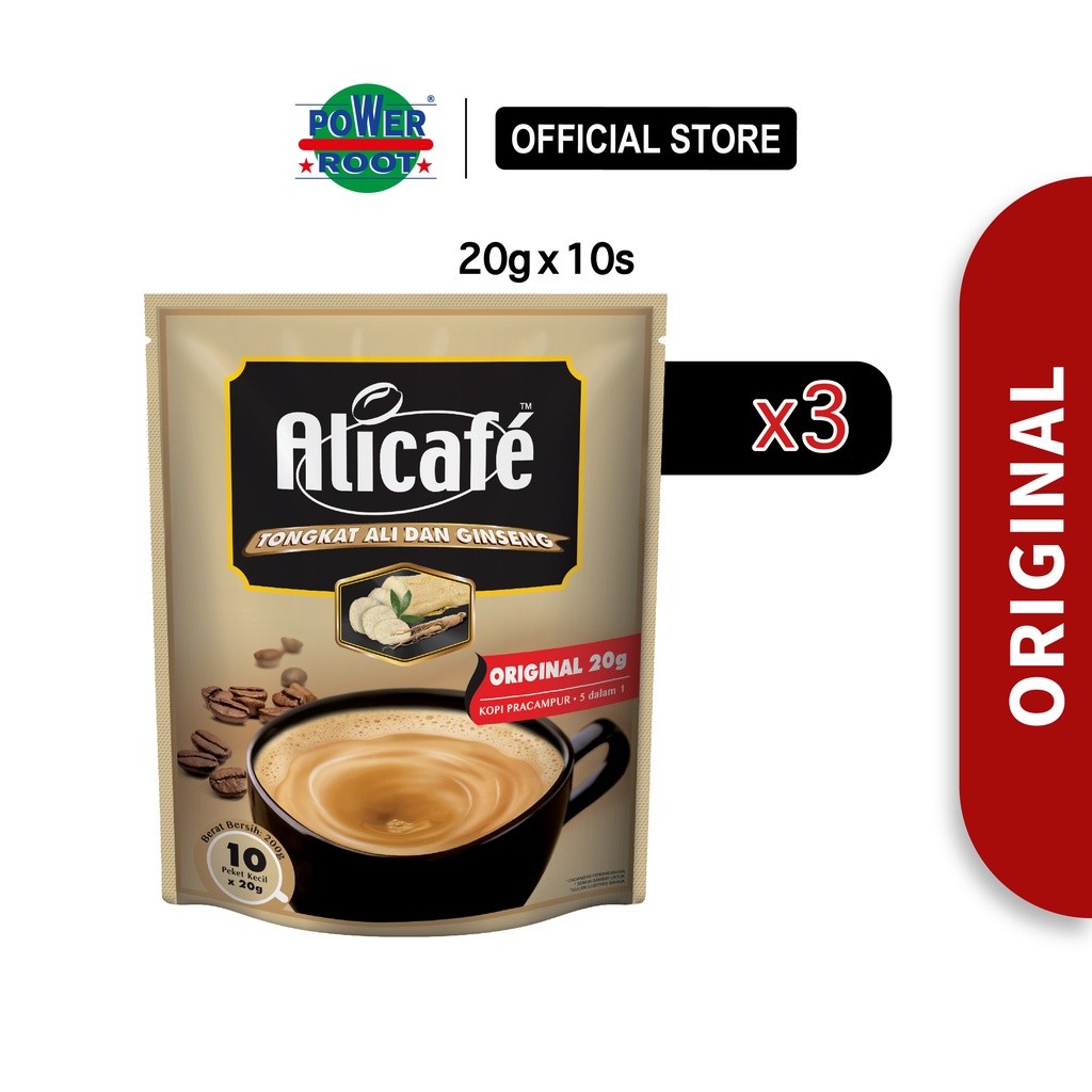 Alicafe Tongkat Ali & Ginseng Original (20g x 10 Sachets/3 Packs)