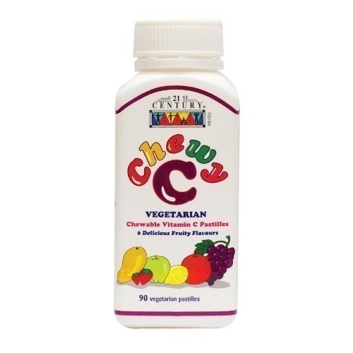 21ST CENTURY CHEWY C VEGETARIAN CHEWABLE VITAMIN C VPASTILLES 45S / 90S PACK-OF-1/2