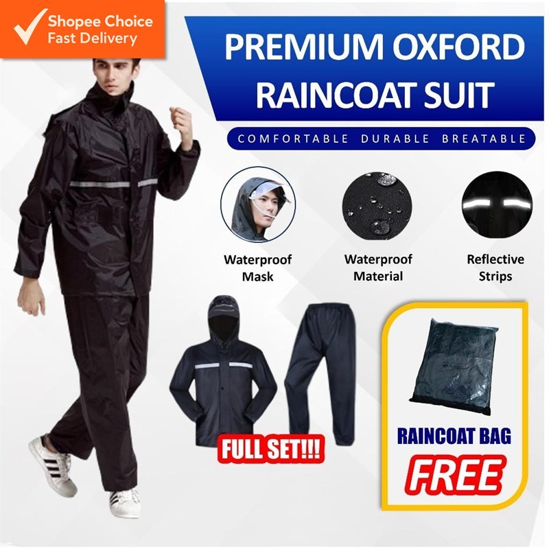 Motorcycle Waterproof RainCoat_M-XXXL Waterproof Rainsuit for Motorbike, Bicycle & Outdoor Use | Baju Hujan Kalis Air 雨衣