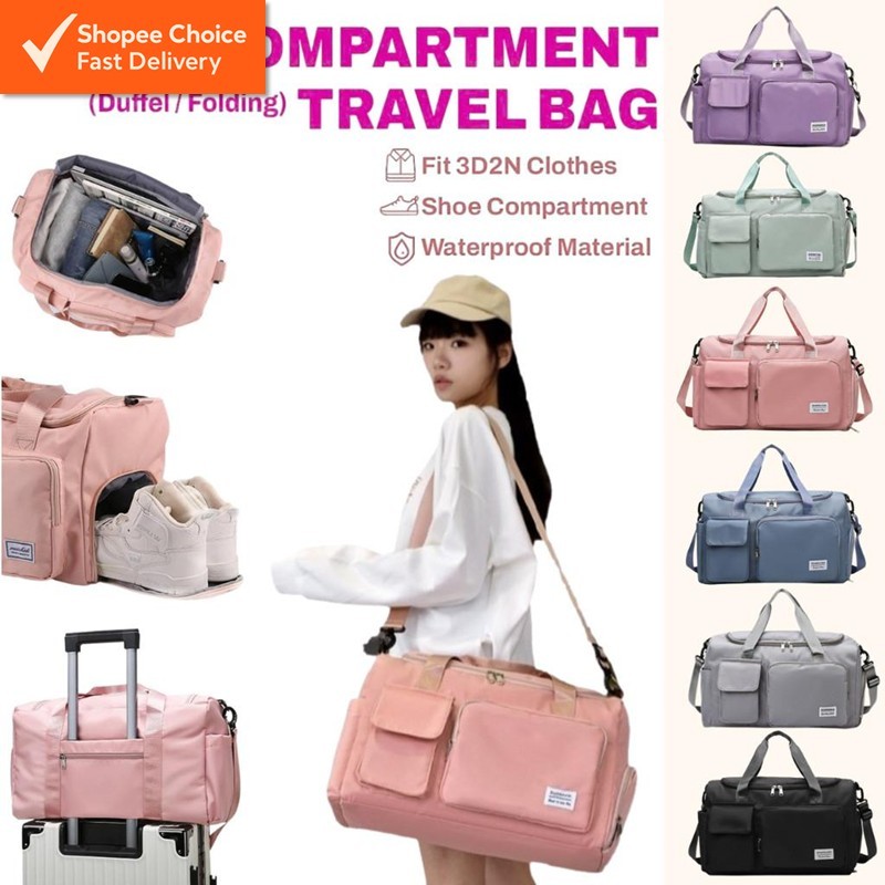 Waterproof Travel Duffel Bag – Lightweight Luggage, Clothing & Gym Bag for Maternity or Village Trips