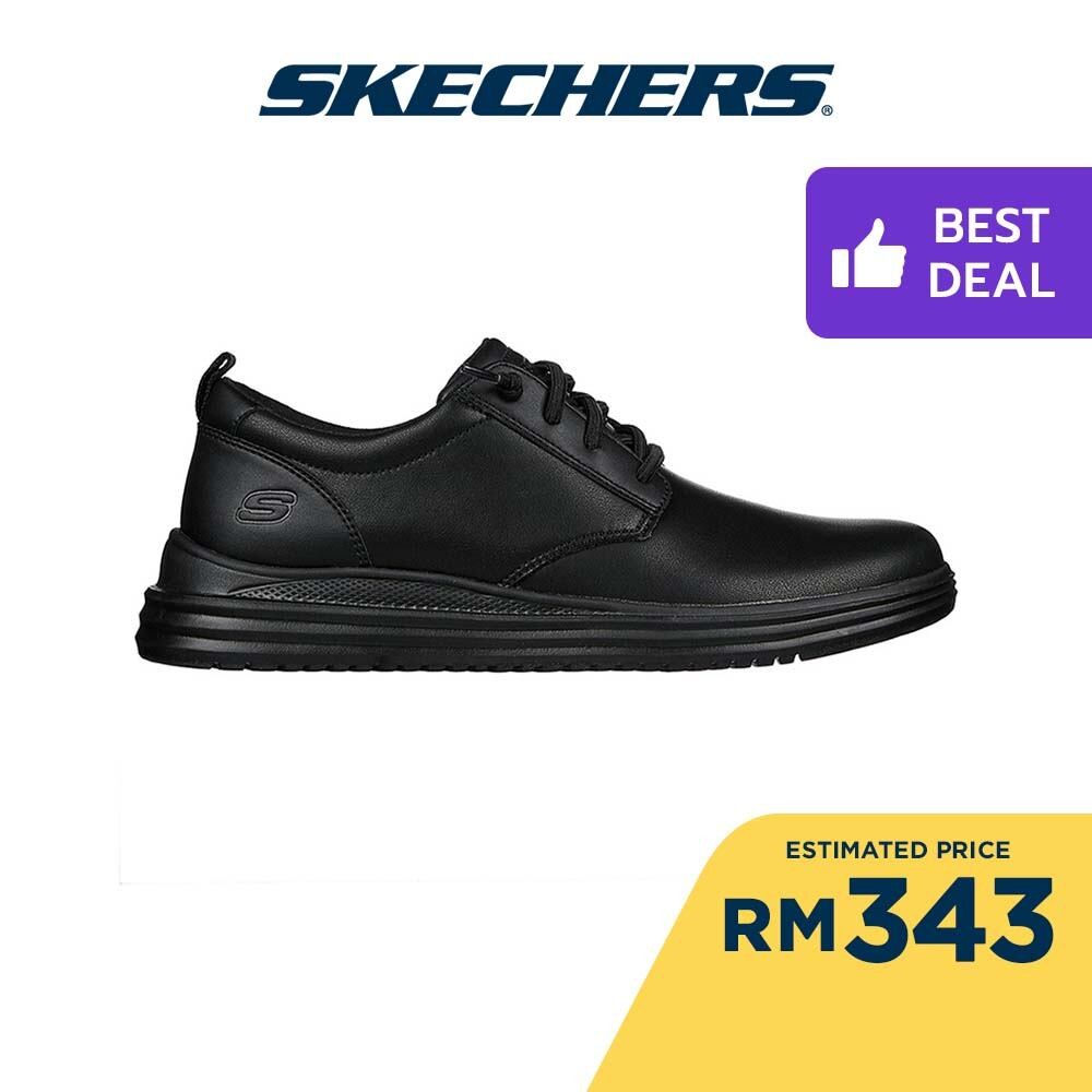 Skechers Men SKECHERS USA Proven Shoes - 204667-BBK Lelaki