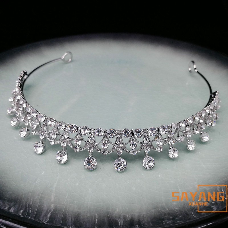 Durable Versatile YADORNOS Beautiful Bride Jewelry Alloy Rhinestone Headdress Reliable - Image 3