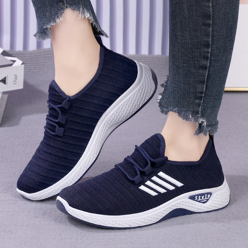Comfort Walking Gobra SEP101 (Tanpa Kotak) Sepatu Sneakers Wanita SIze 36-42 7 Warna Simple Polos Ringan Garis Korea ... - Image 5