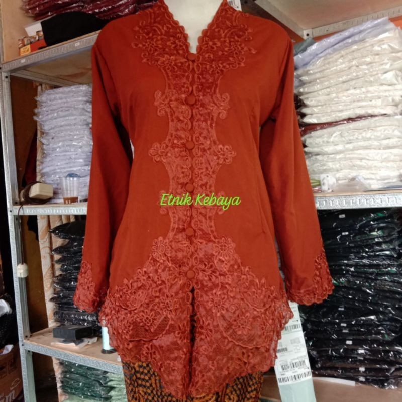 Quality Multi Matching Embroidered Velvet KEBAYA Durable Must - Image 3