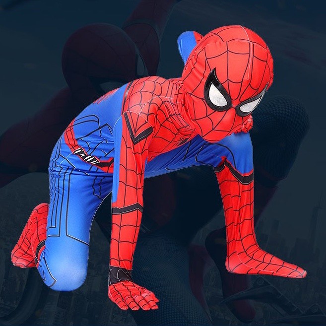 Quality Versatile SUGE Spiderman costume Halloween baju cina budak lelaki Christmas Cosplay Captain America Bodysuit ... - Image 4