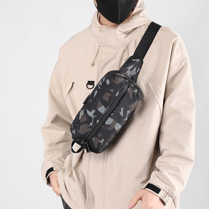 Travel Chic LABER LEE Waist Bag Men Multifunctional Chest Oxford Waterproof Sling Style - Image 3