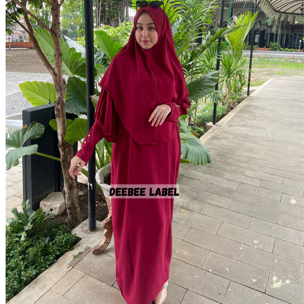 Fatimah GAMIS KAFTAN ONE SET HIJAB SET Brocade GAMIS Brocade AIRFLOW PREMIUM