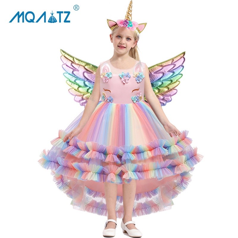 Reliable Have MQATZ Colorful Christmas Kids Unicorn Dress Baby Girl Children Costume Cosplay Party Flower Princess Dr...
