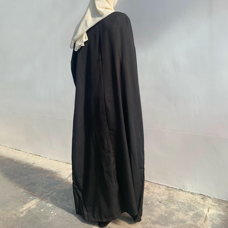 Durable Reliable PERTY Women Fashion Abaya Muslim Dress Plain Jubah Long Sleeve Elegant loose Dresses Essential - Image 2