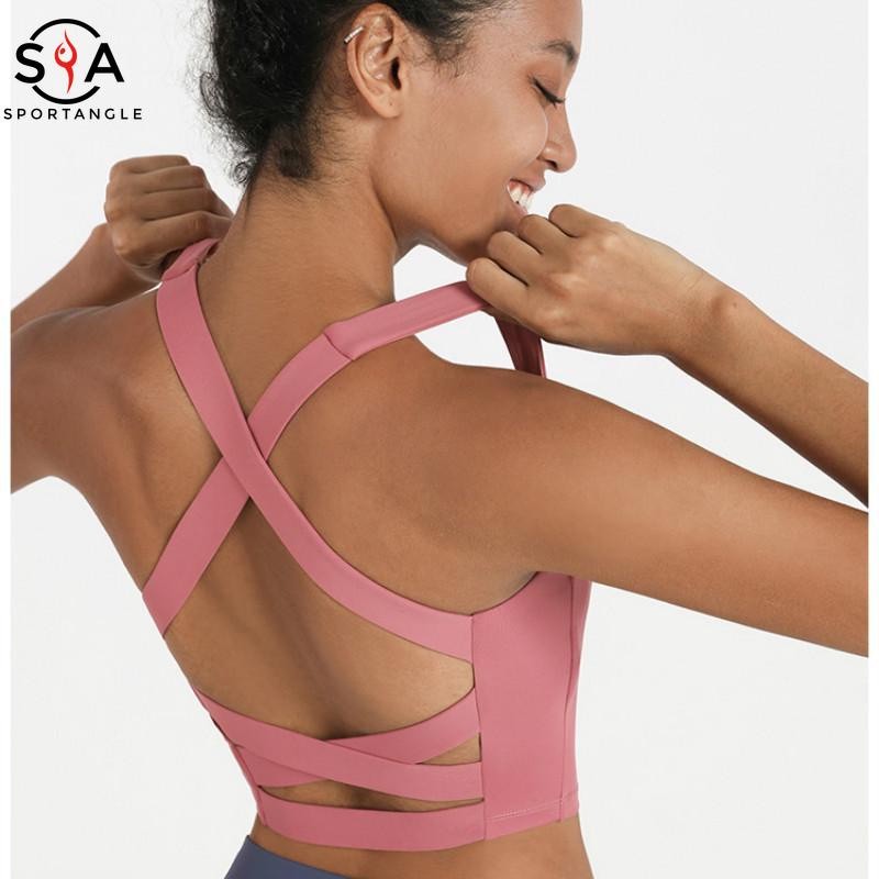 Have Must 【Sportsangel】Sports bra cross back sport women exercise shockproof running fitness yoga - Image 3