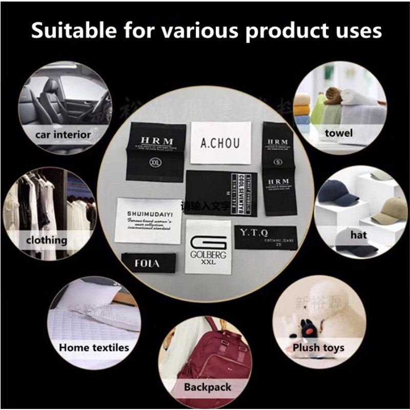 Quality Purpose Clothing Label Customized Fabric Sewing Labels Garment Logo Woven Personalized Name Clothes Tag Durab... - Image 2