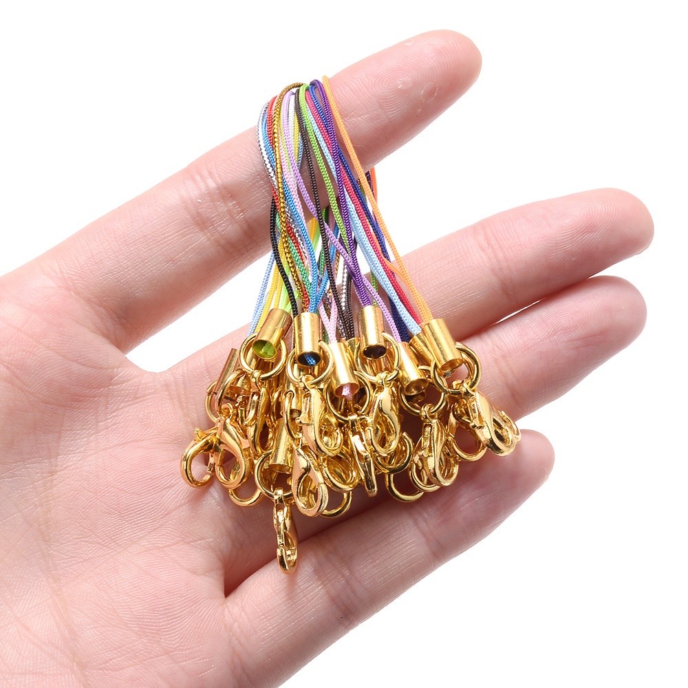 Chic Fashion 10Pcs 70mm colorful Lobster Clasp Polyester Cord Lanyard Lariat Strap Cords Cell Phone Mobile Craft DIY ... - Image 2