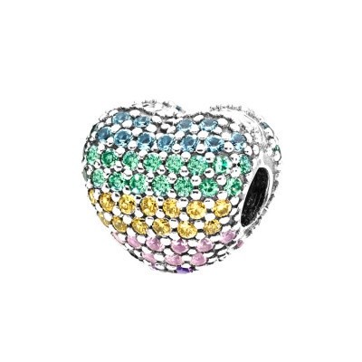 Must Quality Pandora Same Style Alloy Beads Rainbow Pendant Colorful Glass Flower Big Hole Creative DIY Beaded Bracel... - Image 4