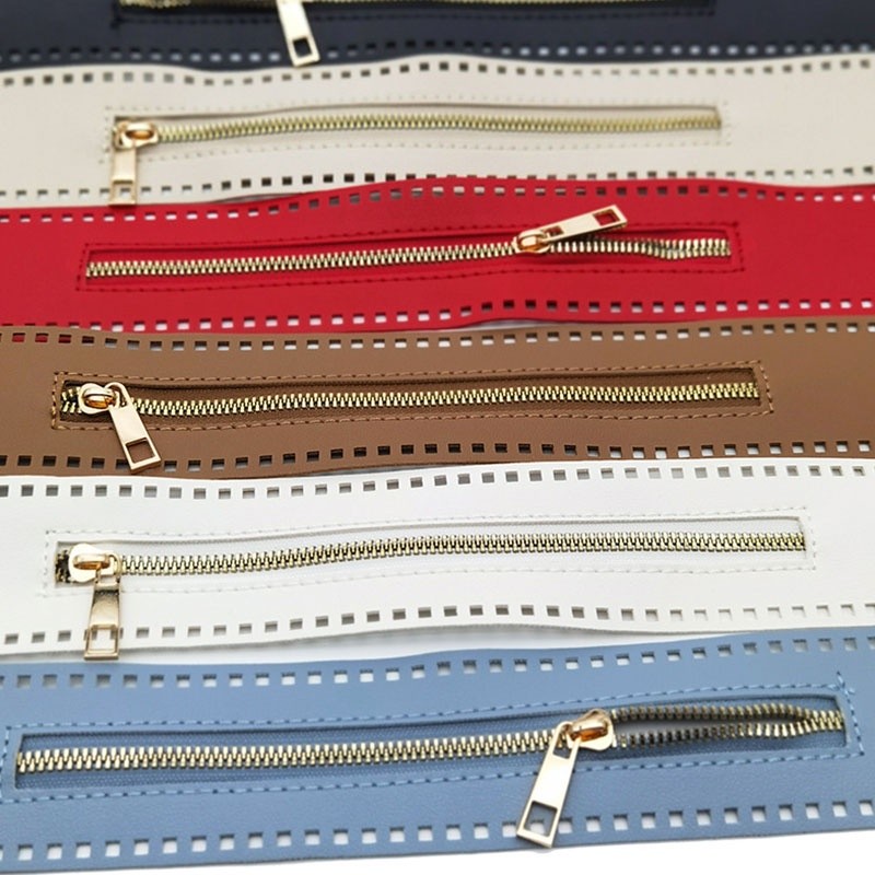 Portable Fashion HEHESHOP Bag Zipper Solid Color Accessories Leather Rope Hole Outdoor