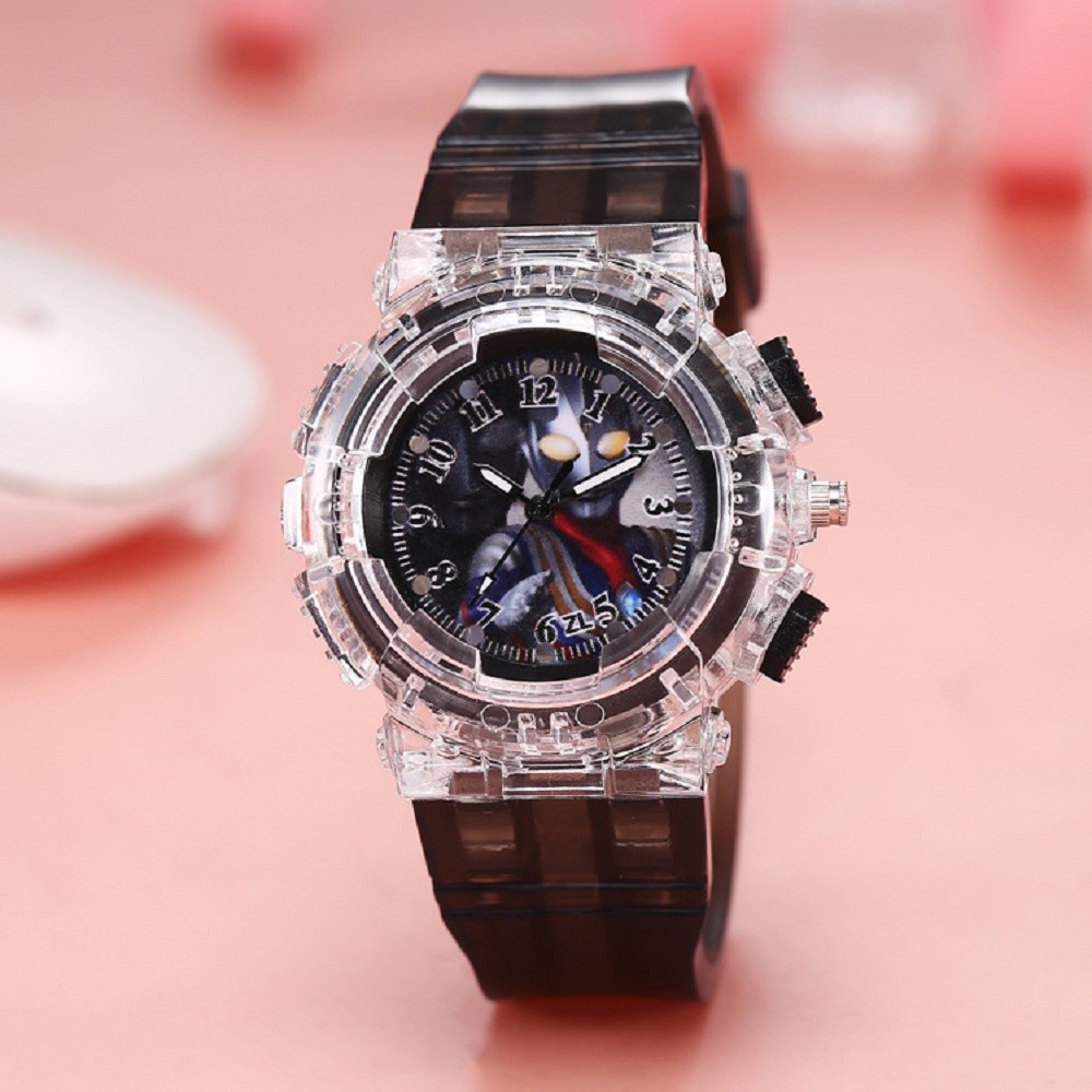 Analog Sport 2021-Ultraman Pattern Children LED Light Kids Watches Boys Girls Students Digital Watch 6 Colors Luxury - Image 2