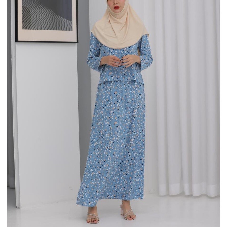 Durable Essential muslim two piece printed dress Premium Have - Image 3
