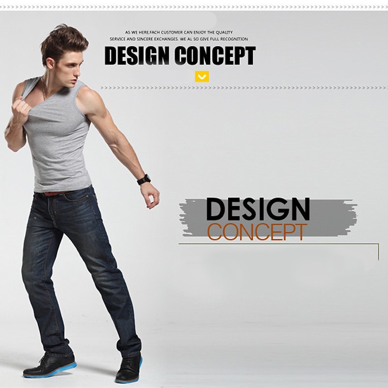 Have Essential Men Singlet Cotton Sleeveless Elastic Sports Fitness Vest / Top Plain Solid Color Black Grey - Image 2