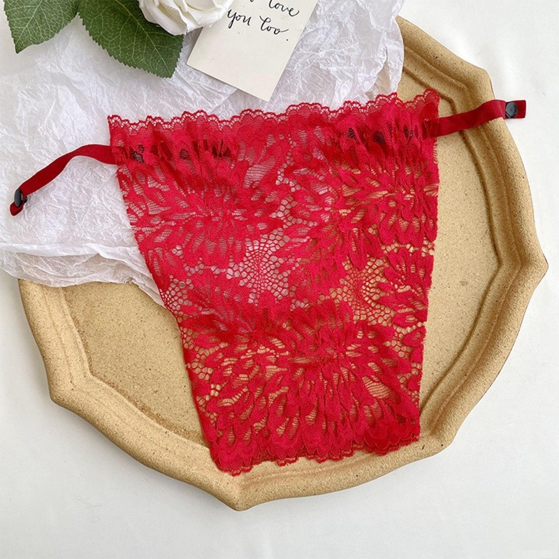 Have Purpose YOI Women Summer Clip-On Floral Leaves Lace Mock Camisole Bra Insert Cleavage Cover Overlay Panel Vest W...