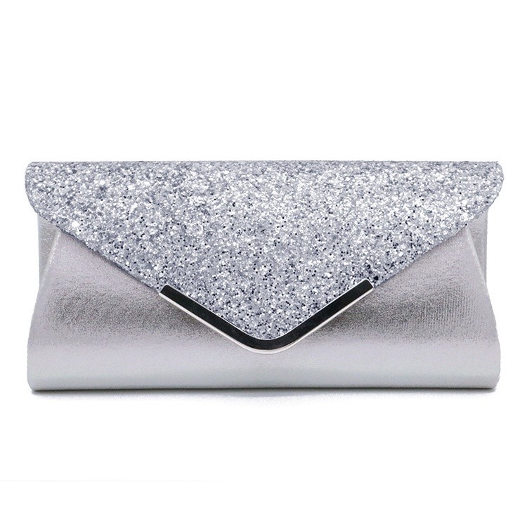 Dinner Bag Women Sequined Clutch Bags leather Diamond sling beg korean style