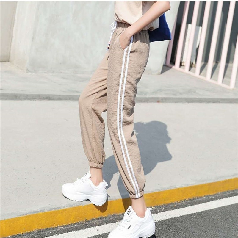 Essential Purpose U 7 C B S Y Women Casual Pants Loose Trousers Striped Side Female Sporting - Image 4