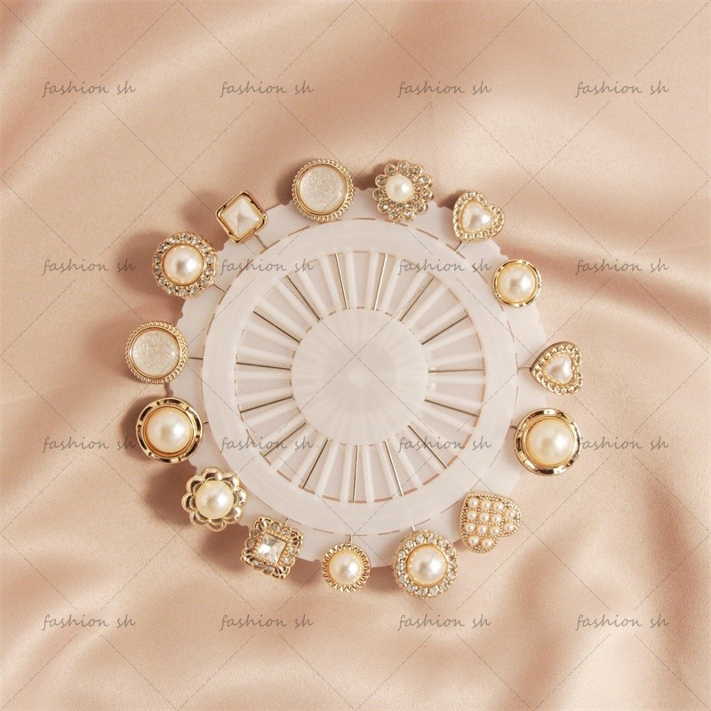 Essential Quality 15pcs high-quality pearl brooch Muslim long needle alloy crystal accessories Purpose Reliable - Image 3