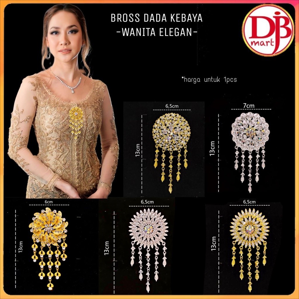 Multi Versatile Bros Kebaya Kutubaru / Bross Kutu baru /Bros Dada Pengantin Premium - Image 2