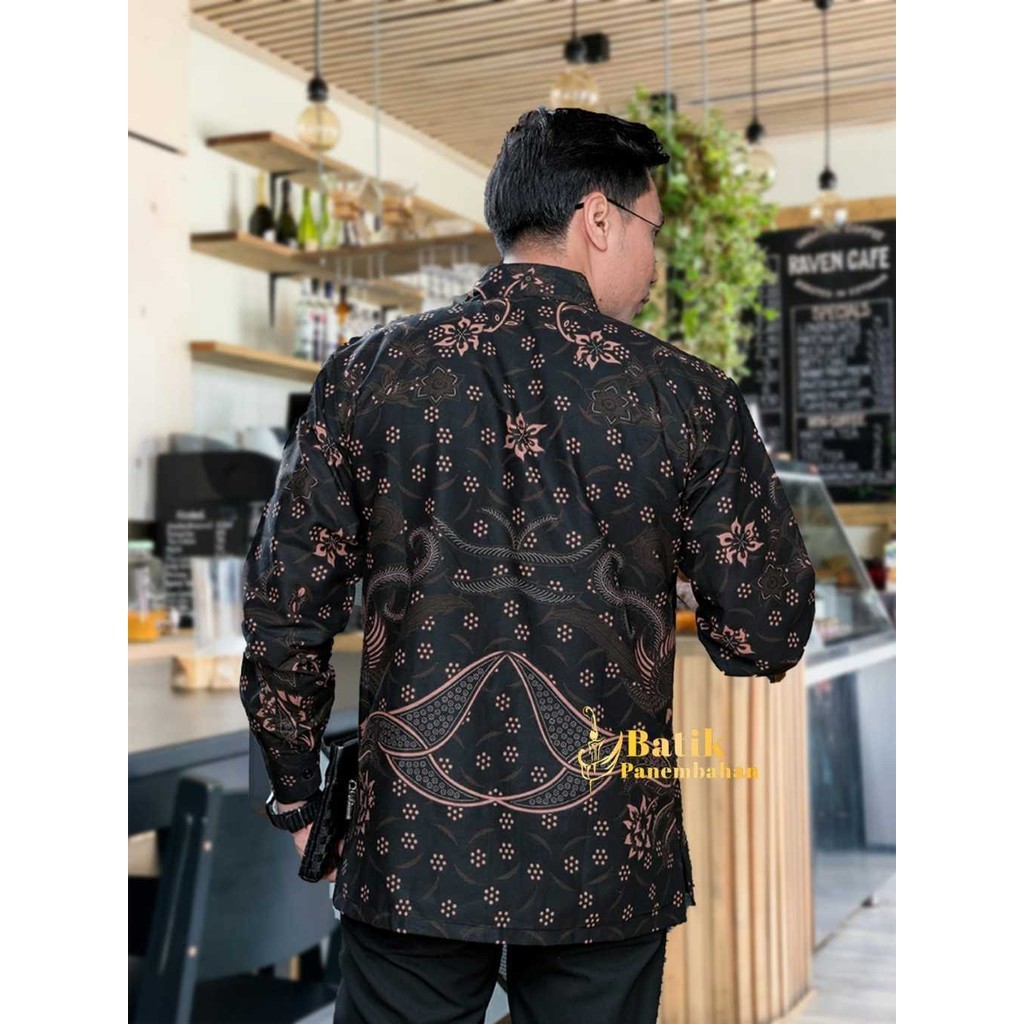 Have Premium KEMEJA BATIK PRIA LENGAN PANJANG MAHESA HITAM LASKALA KEMJA SERAGAM MURAH M L XL XXL - Image 3