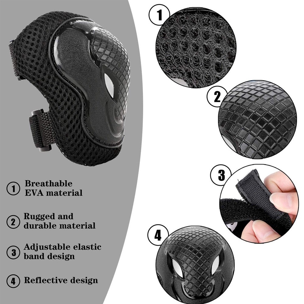 Luxury Classic Kids/Youth Protective Gear Set Kids Knee Pads Elbow Wrist Guard Protector 6 1 Scoot - Image 2