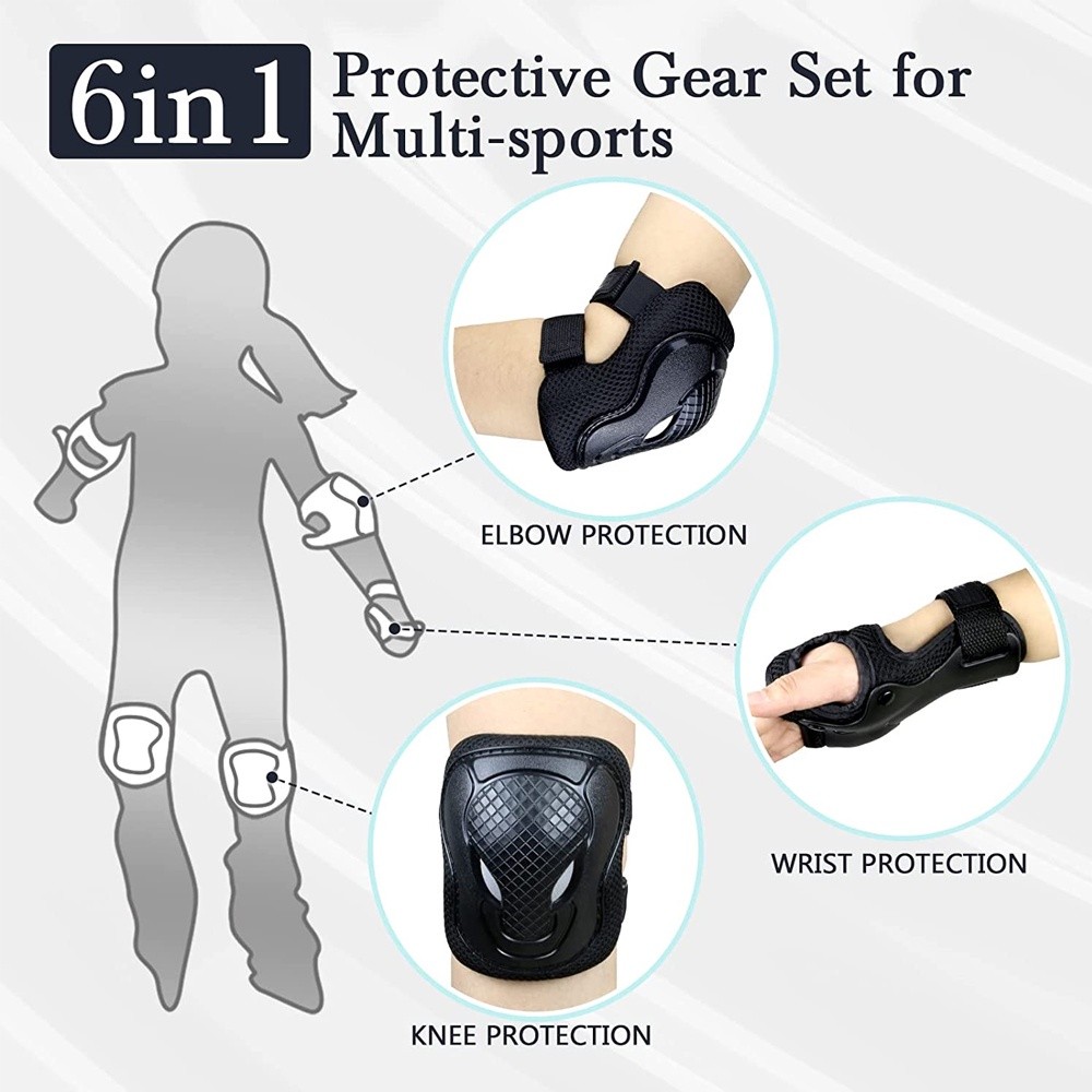 Luxury Classic Kids/Youth Protective Gear Set Kids Knee Pads Elbow Wrist Guard Protector 6 1 Scoot - Image 3