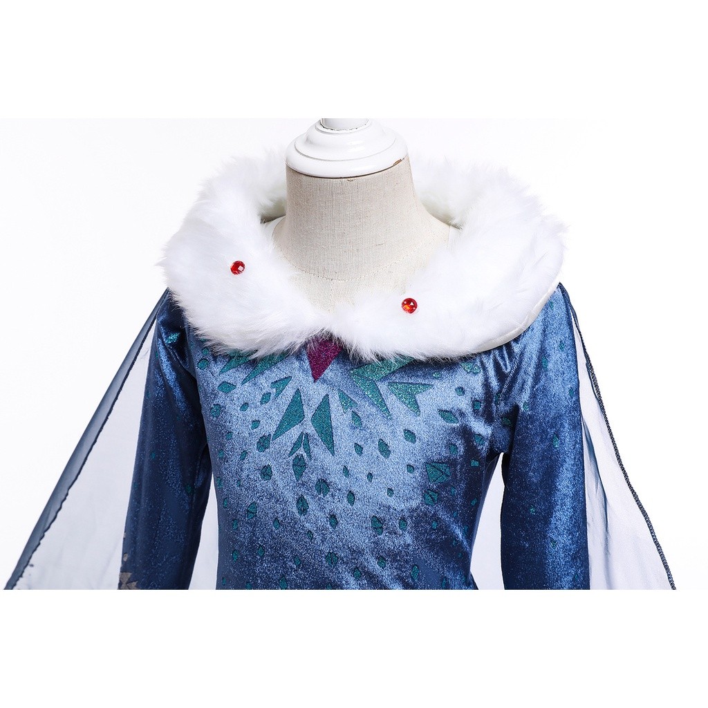 Essential Must Frozen 2 Elsa Dress Disney Princess Cosplay Costume Kids Christmas Gift Up Have Durable - Image 2