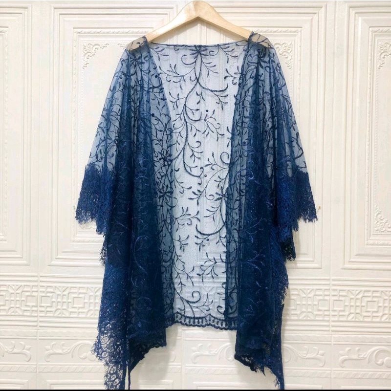 Versatile Quality outer cardigan kebaya bridesmaid baju kondangan tille mix brokat renda - Image 3